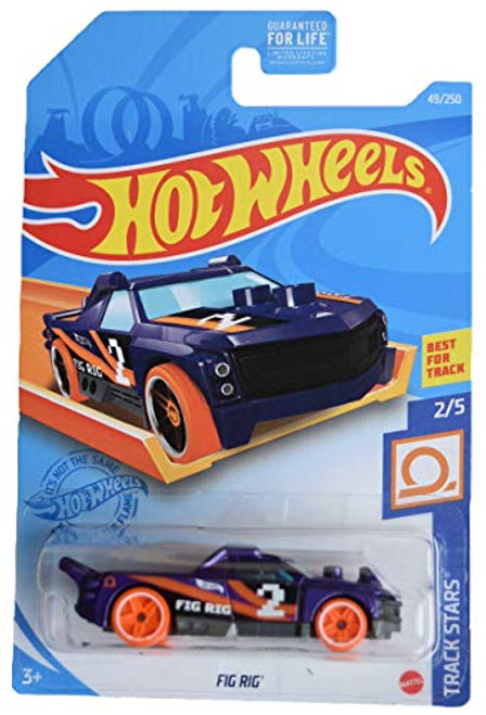 DieCast Hotwheels Fig Rig, Tracks Stars 2/5 Purple DieCast Hotwheels Fig Rig, Tracks Stars 2/5 Purple