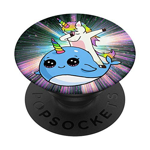 Phenomenal Space Narwhal and Unicorn PopSockets PopGrip: Swappable Grip for Phones  and  Tablets