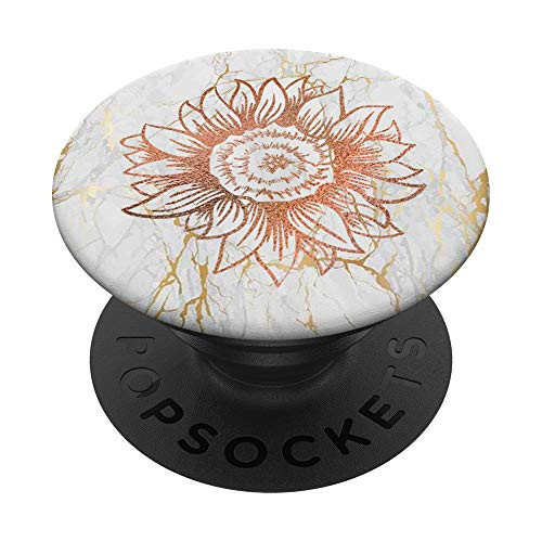 Rose Sunflower Yellow White PopSockets PopGrip: Swappable Grip for Phones  and  Tablets