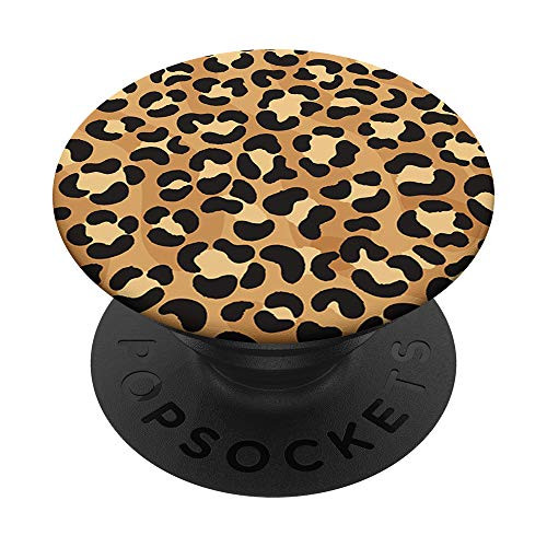 Cheetah Print Pattern Black Brown Tan Animal Design PopSockets PopGrip: Swappable Grip for Phones  and  Tablets