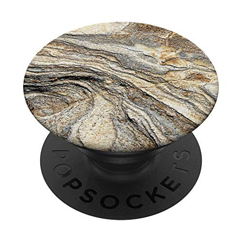 Tan Gray Brown Stone Pattern PopSockets Grip and Stand for Phones and Tablets