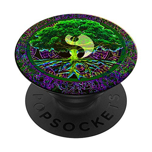Yin Yang Green Tree of Life PopSockets PopGrip: Swappable Grip for Phones  and  Tablets
