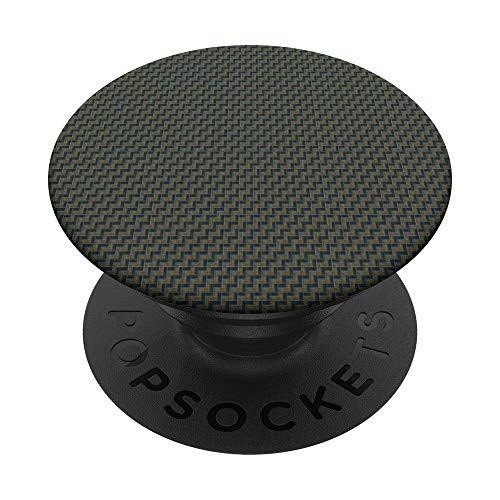 Olive Dark Yellowish Green Midnight Blue Tweed Pattern Cute PopSockets PopGrip: Swappable Grip for Phones  and  Tablets