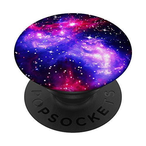 Purple Blue Nebula Cosmic Pattern With Stars PopSockets Grip and Stand for Phones and Tablets