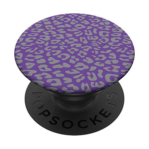 Bright Violet Purple Leopard Cheetah Animal Print PopSockets PopGrip: Swappable Grip for Phones  and  Tablets