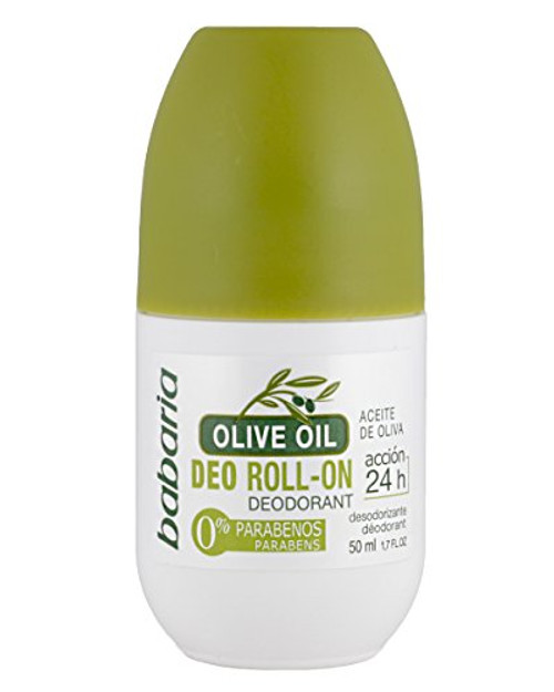 Babaria Olive Oil Roll On Deodorant 50ml Alcohol and Paraben Free by Babaria