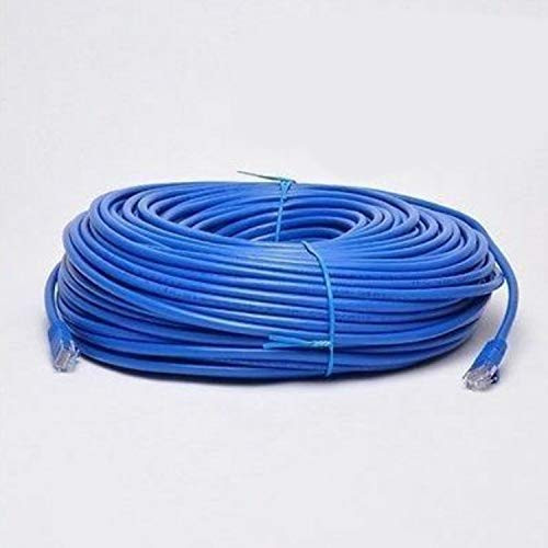 BRY RJ45 CAT 6 75ft Blue Patch Network Cable - Cat6 Ethernet LAN Network Internet Computer Solid Wire 23 AWG UTP Cable 75 feet