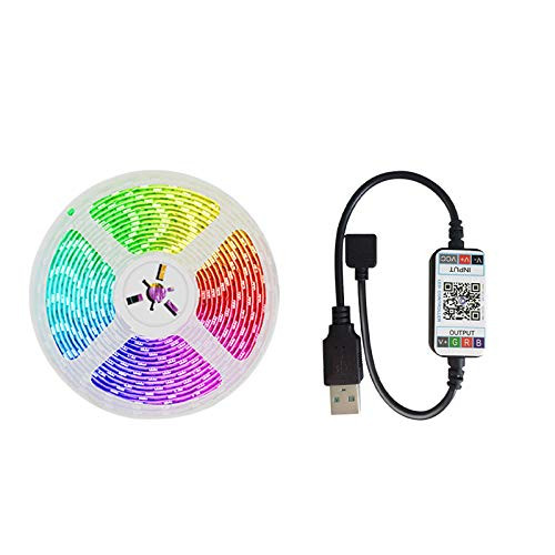 Led Strip Lights Sync to Music,5050 RGB 150LEDs 5M Color Changing Lights Strip for Bedroom, Desk, Home Decoration, with Remote and 5V Power Supply Flexible RGB LED Strip Lights Led Strip Lights Sync to Music,5050 RGB 150LEDs 5M Color Changing Lights Strip for Bedroom, Desk, Home Decoration, with Remote and 5V Power Supply Flexible RGB LED Strip Lights