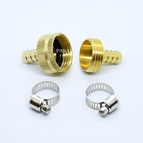 5 SETS 3/8 inchGarden Brass Hose Mender End Repair Kit Hose Connector Male Female