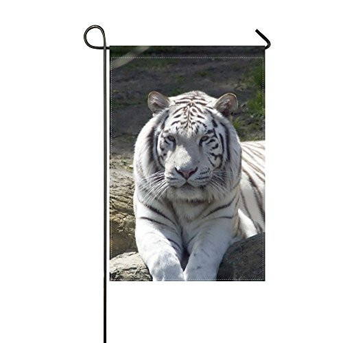 DongGan Garden Flag Tiger Albino Down Predator 12x18 Inches(Without Flagpole)