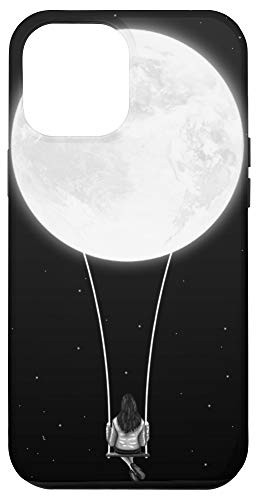 iPhone 12 Pro Max Moon Woman Swing Space Star-ry Cosmic Cool Novelty Gifts Case