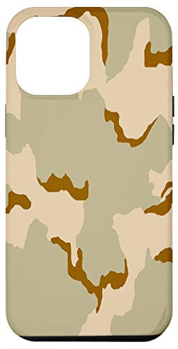 iPhone 12 Pro Max Desert Camo Tan Beige Khaki Brown Army Military Pattern Gift Case