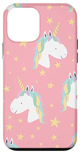 iPhone 12 mini Unicorn Stars Pattern Pink Phone Cover Case