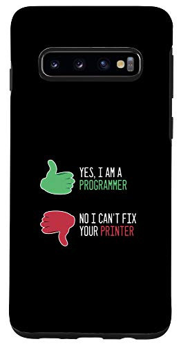 Galaxy S10 Programmer Printer Fix Coding Coder Code Web Developer Gift Case