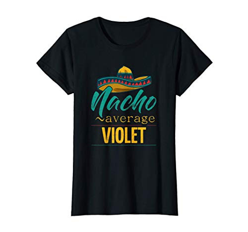 Womens Nacho Average Violet Gift Funny Cinco De Mayo Sombrero T-Shirt