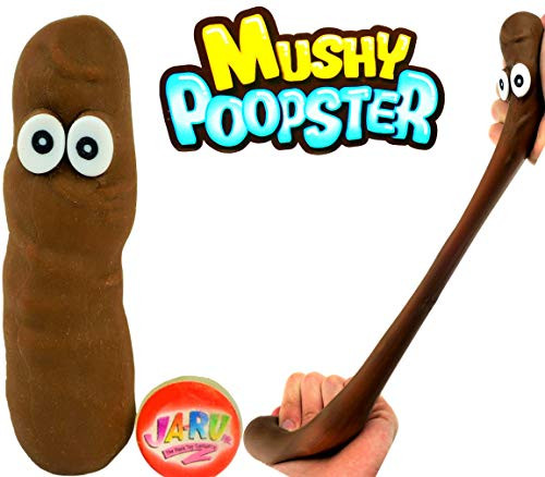 JA-RU Super Stretchy Poopster and Bouncy Ball Stretches Long, Soft, Delicious. 6448-1p