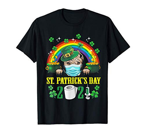 Cute Pitbull Leprechaun Hat Shamrock St Patrick's Day T-Shirt