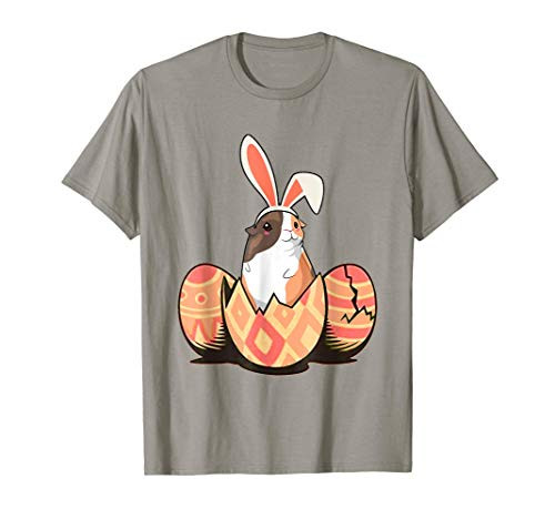 Cute Guinea Pig Easter Bunny Eggs Costume Easter Day T-Shirt