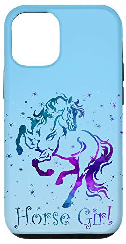 iPhone 12/12 Pro HORSE GIRL Stars Equestrian Rider Teen Kids Mom Watercolor Case