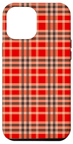 iPhone 12 Pro Max Red and Black Buffalo Classic Plaid Check Pattern Tartan Case