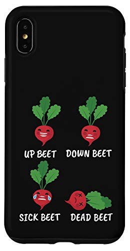 iPhone XS Max Up Beet Down Beet Sick Beet Dead Beet Funny Vegetable Vegan Case