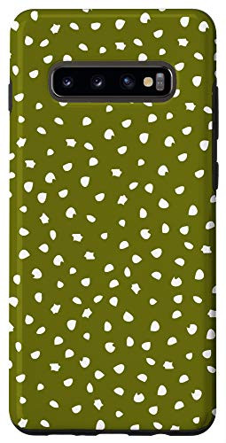 Galaxy S10plus Vintage Olive Polka Dot Pattern Women Girls Design Case
