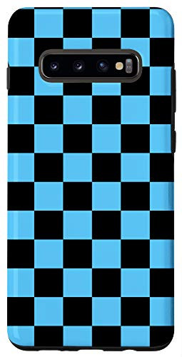 Galaxy S10plus Checkered Phone Case Check Plaid Black and Blue Case Case
