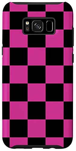 Galaxy S8plus Checkered Pink and Black   Check Pattern Case