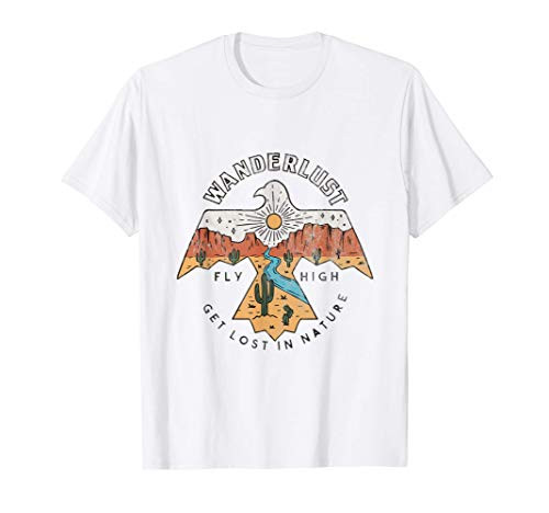 Arizona Wanderlust Thunderbird,Desert Vibes Retro T-Shirt