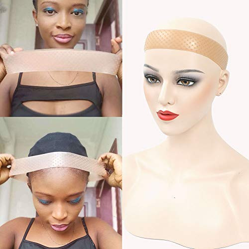 Silicone Wig Grip Transparent Silicone Wig Bands Non Slip Headband Unisex Drop-shaped Wig Elastic Band Sweatproof Seamless Wig Band Wig Grip Band for Wigs Sports Yoga (Brown) Silicone Wig Grip Transparent Silicone Wig Bands Non Slip Headband Unisex Drop-shaped Wig Elastic Band Sweatproof Seamless Wig Band Wig Grip Band for Wigs Sports Yoga (Brown)