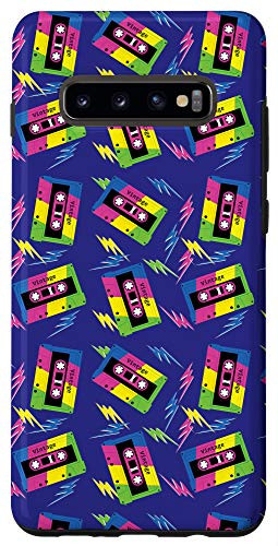 Galaxy S10plus Retro Cassette Tape Case Vintage 80s and 90s Music Pattern Case