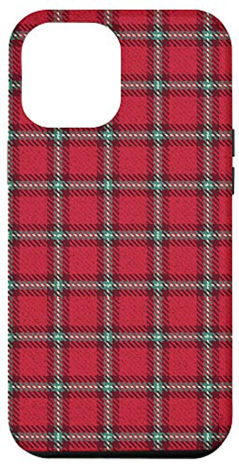 iPhone 12 Pro Max Classic Red  and  Black Plaid Buffalo Gingham Checked Pattern Case