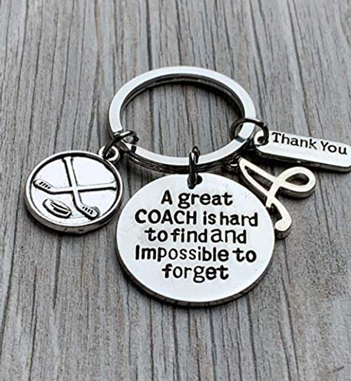 Personalized Hockey Coach Keychain, Ice Hockey Coach Gifts, Great Coach is Hard to Find Coach Keychain for Men and Women Personalized Hockey Coach Keychain, Ice Hockey Coach Gifts, Great Coach is Hard to Find Coach Keychain for Men and Women