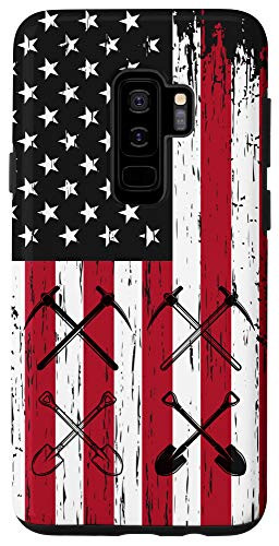 Galaxy S9plus American Miner Pickaxe Patriotic Gift Case