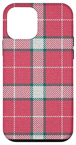 iPhone 12 mini Classic Red  and  Black Plaid Buffalo Gingham Check Pattern Case