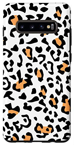 Galaxy S10plus Leopard or Cheetah Black and Beige Spots Pattern Stylish Case