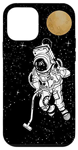 iPhone 12 mini Galaxy Space astronaut vacuuming stars Starry Sky Moon phone Case