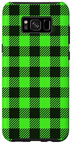 Galaxy S8plus Green And Black Buffalo Plaid Check Pattern Case