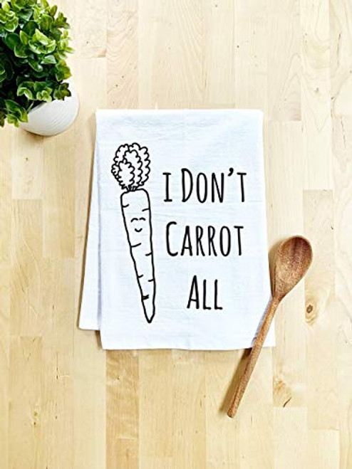 Funny Dish Towel, I Don't Carrot All, Flour Sack Kitchen Towel, Sweet Housewarming Gift, Farmhouse Kitchen Decor, White Funny Dish Towel, I Don't Carrot All, Flour Sack Kitchen Towel, Sweet Housewarming Gift, Farmhouse Kitchen Decor, White