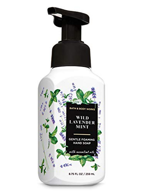 Bath and Body Works Wild Lavender Mint Gentle Foaming Hand Soap 8.75 Ounce White Bottle Bath and Body Works Wild Lavender Mint Gentle Foaming Hand Soap 8.75 Ounce White Bottle