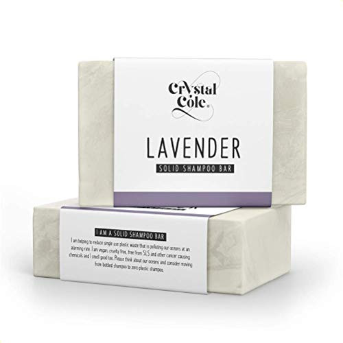 Crystal Cole - Conditioner Bars/Shampoo Bars - Vegan - 100percent Eco Friendly/Zero Plastic - Long Lasting - Paraben And Cruelty Free - (Lavender, Shampoo Bar)