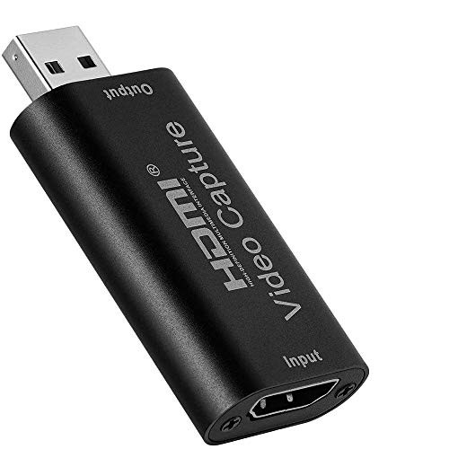 Video Capture Card 4K HDMI 1080P USB 2.0 Audio Video Capture Card 30fps Capture Card Broadcast Live and Record Video Audio Grabber for Gaming Streaming Teaching Video Conference