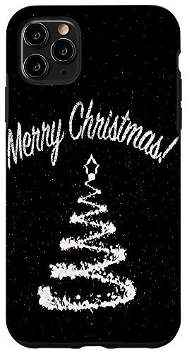 iPhone 11 Pro Max merry christmas tree in snowflakes with star Case