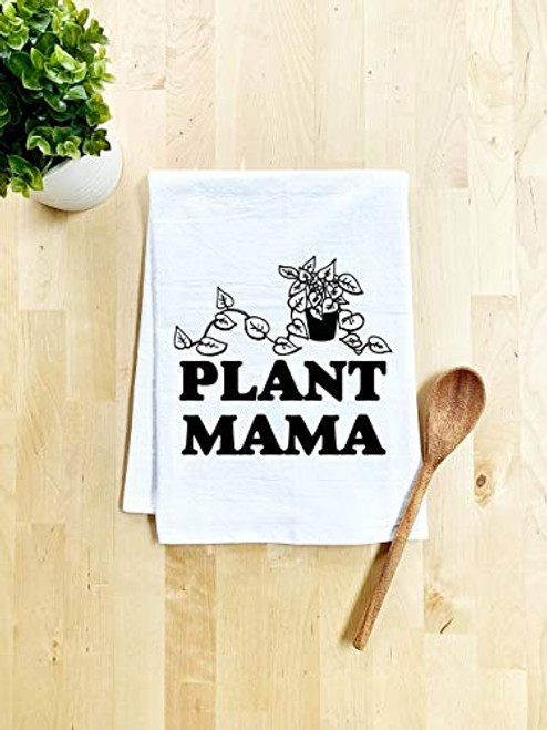 Funny Dish Towel, Plant Mama Flour Sack Kitchen Towel, Sweet Housewarming Gift, Farmhouse Kitchen Decor, White