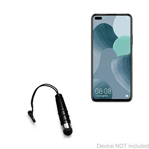 Huawei nova 7 Pro Stylus Pen, BoxWave  Mini Capacitive Stylus  Small Rubber Tip Capacitive Stylus Pen for Huawei nova 7 Pro - Jet Black