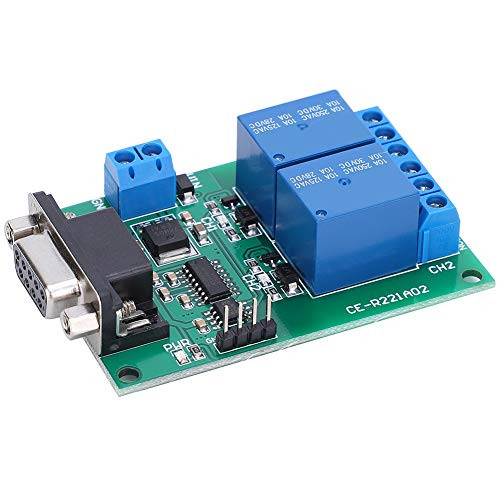 2 Channel DC Relay Module Serial Port Relay Module RS232 UART Protocol DB9 Interface Remote Control Switch Board TB351