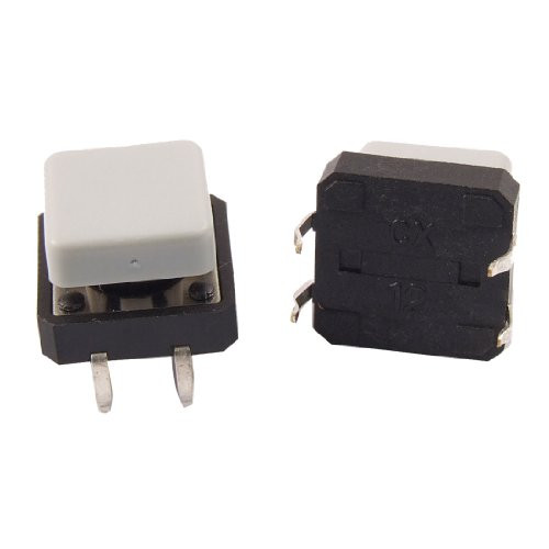 uxcell Momentary Tactile Push Button Switch 12x12x12mm 4 Pin DIP Through Hole W Cap 20pcs