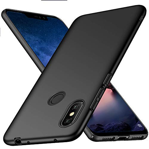 Toppix Case for Xiaomi Redmi Note 6 Pro, Hard PC Backcover [Anti-Scratch] [Ultra-Light] Slim Shell Protective Cover for Xiaomi Redmi Note 6 / Redmi Note 6 Pro (Black)