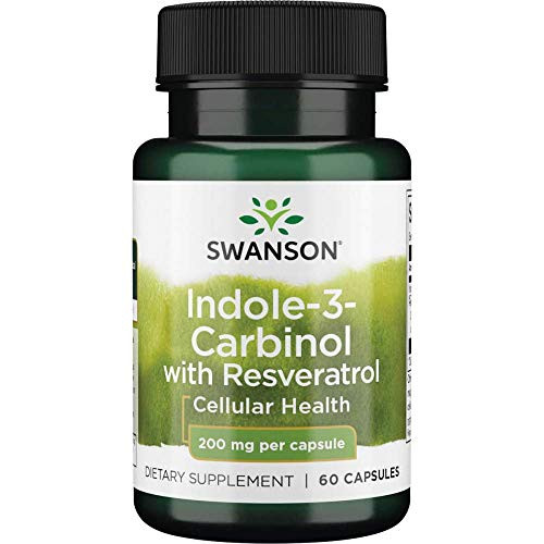 Swanson Indole-3-Carbinol with Resveratrol 200 Milligrams 60 Capsules
