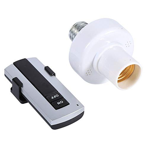 Lamp Holder, E27 Screw Wireless Remote Control Light Lamp Bulb Holder Cap Socket Switch 220V